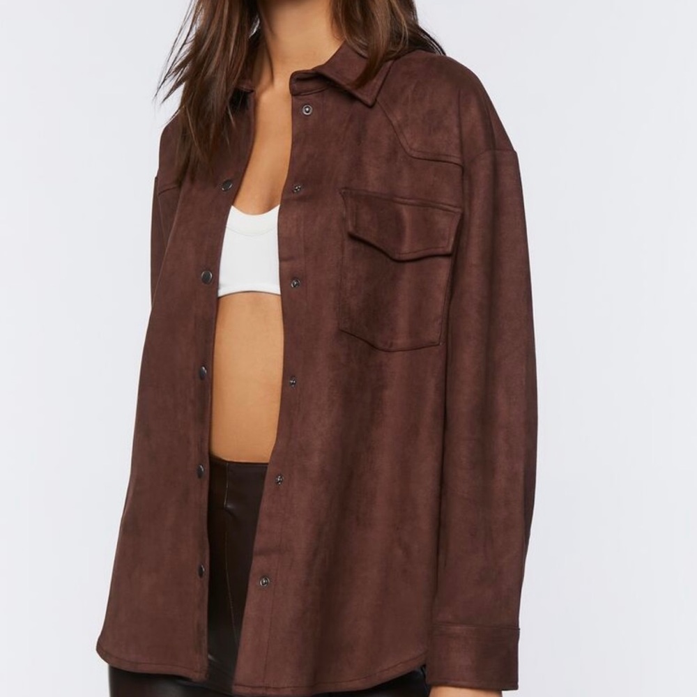 Brand New Faux Suede Shacket - Size Small